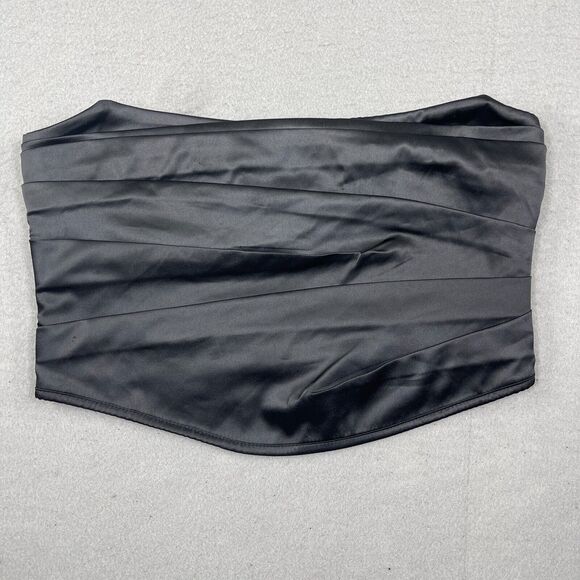 ASOS Tube Top Womens Size 10 Dressy Bandeau Crop Top Black - Picture 1 of 10